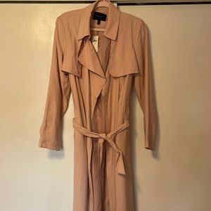 Pale Pink Banana Republic rain trench coat